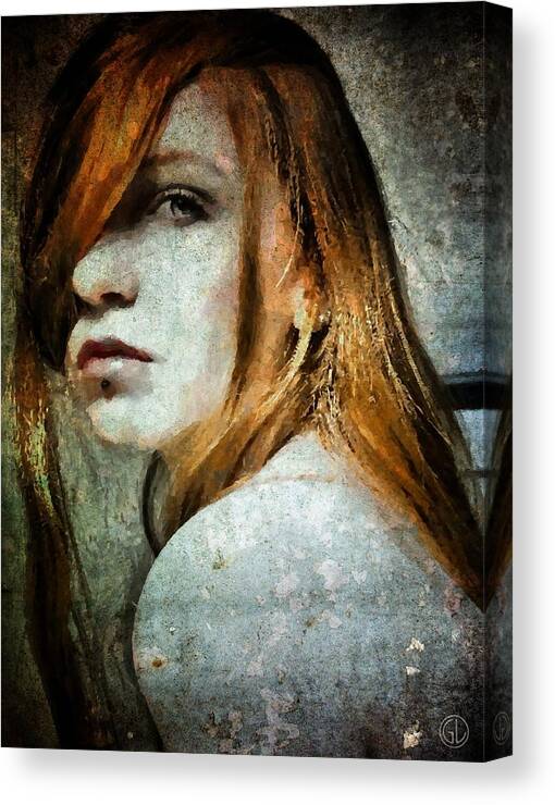 Woman Canvas Print featuring the digital art Don't look at me like that by Gun Legler