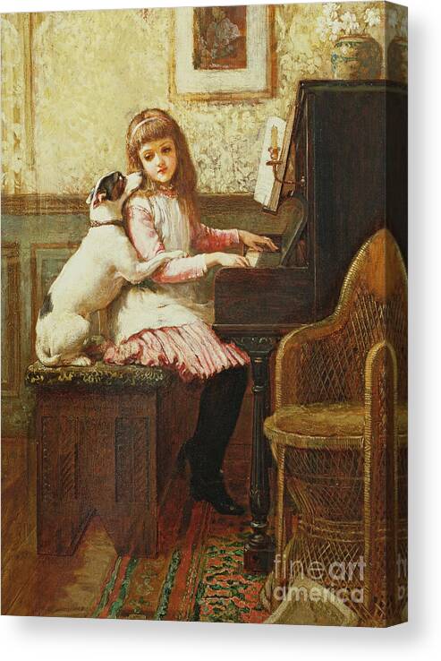 Dog Canvas Print featuring the painting Drink to me only with Thine Eyes by Charles Trevor Garland