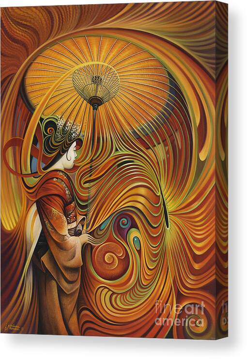 Dynamic Canvas Print featuring the painting Dynamic Oriental by Ricardo Chavez-Mendez