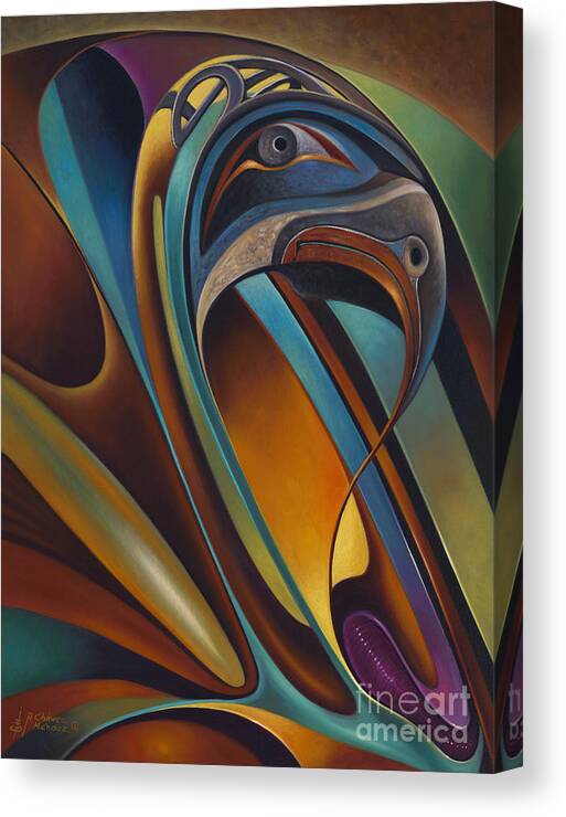 Abstract Canvas Print featuring the painting Dynamic Series #17 by Ricardo Chavez-Mendez