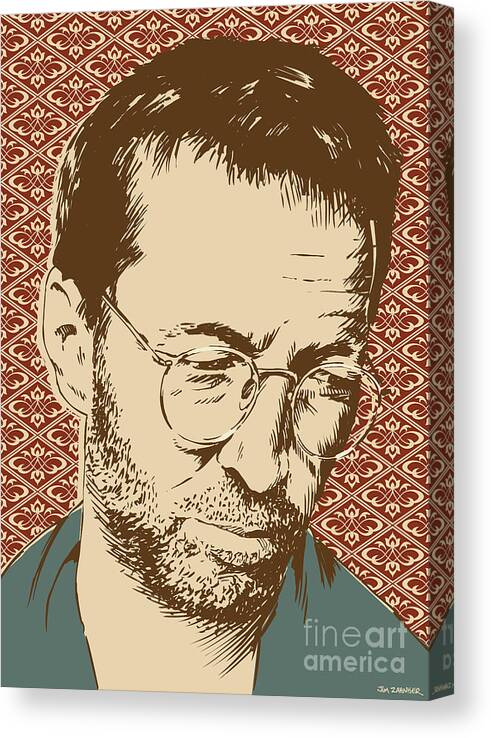 Blues Canvas Print featuring the digital art Eric Clapton by Jim Zahniser