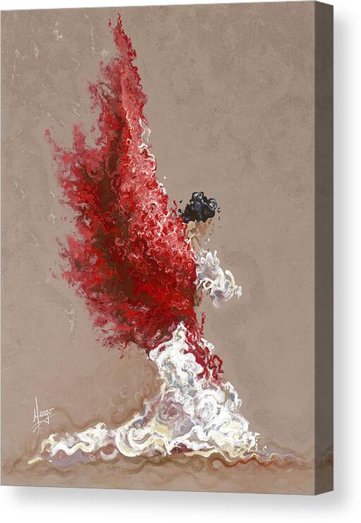 Dance Canvas Print featuring the painting Fire by Karina Llergo