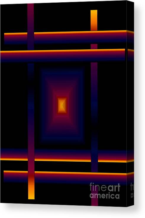 Abstract Canvas Print featuring the digital art Focal Point by Gayle Price Thomas