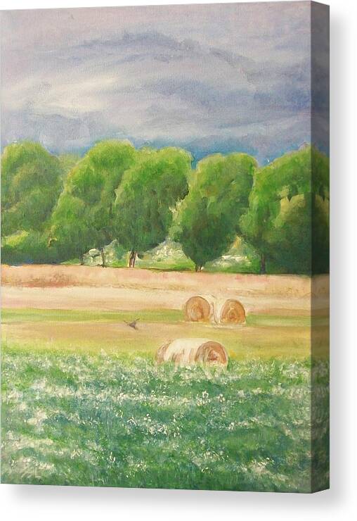 Landscape Canvas Print featuring the painting Freedom by Jane See