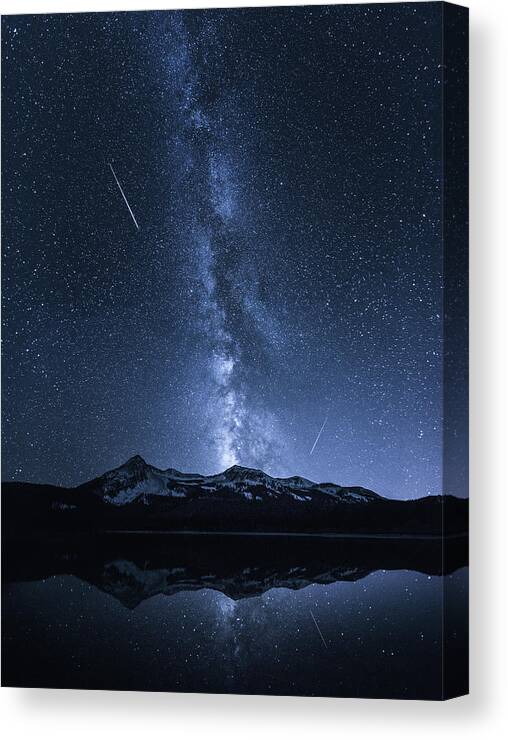 #faatoppicks Canvas Print featuring the photograph Galaxies Reflection by Toby Harriman