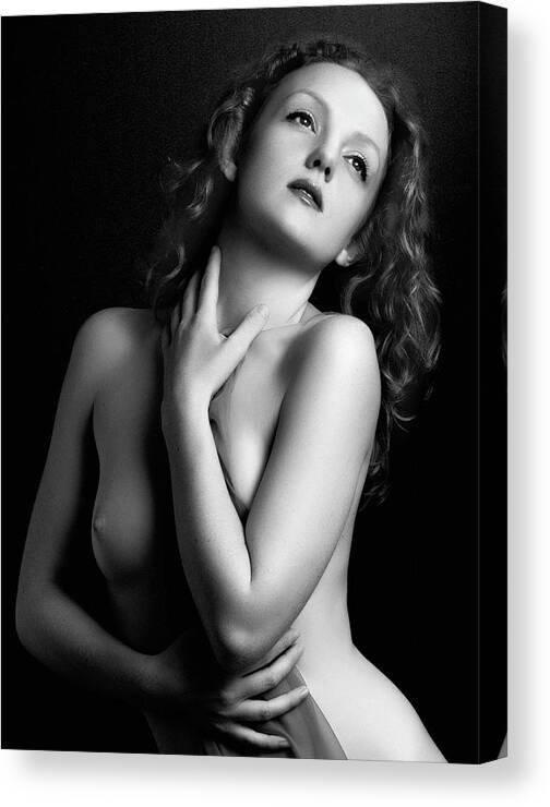 Retro Canvas Print featuring the photograph Garbo Retro Style by Peter Turner
