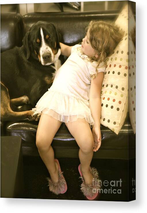 Girl Canvas Print featuring the photograph Girl's Best Friend by Nadine Rippelmeyer