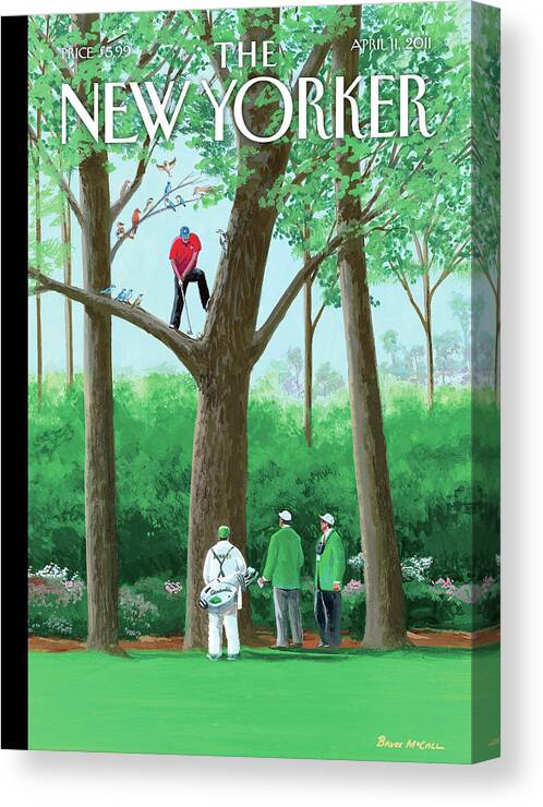 Golf Canvas Print featuring the painting My Best Shot by Bruce McCall
