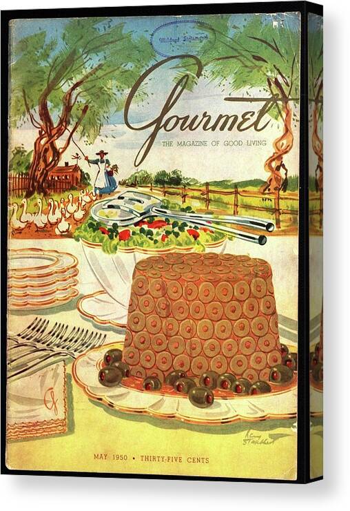 Food Canvas Print featuring the photograph Gourmet Cover Featuring A Buffet Farm Scene by Henry Stahlhut