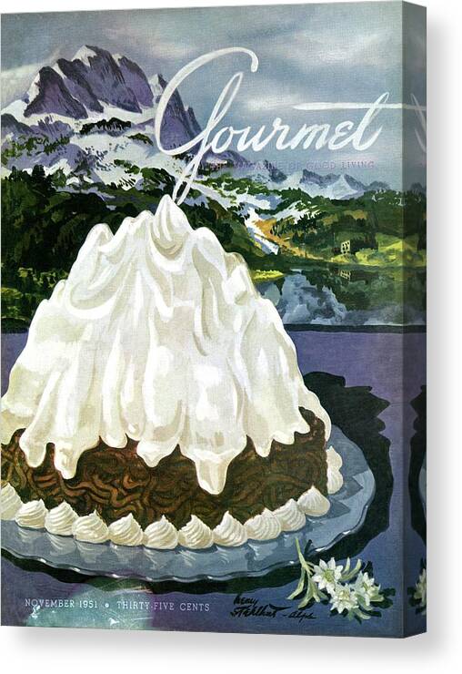 Travel Canvas Print featuring the photograph Gourmet Cover Of Mont Blanc Aux Marrons by Henry Stahlhut
