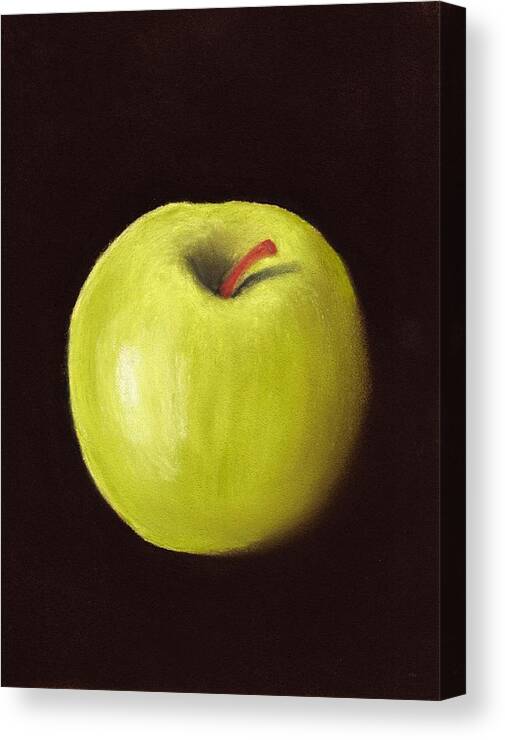 Apple Canvas Print featuring the painting Granny Smith Apple by Anastasiya Malakhova