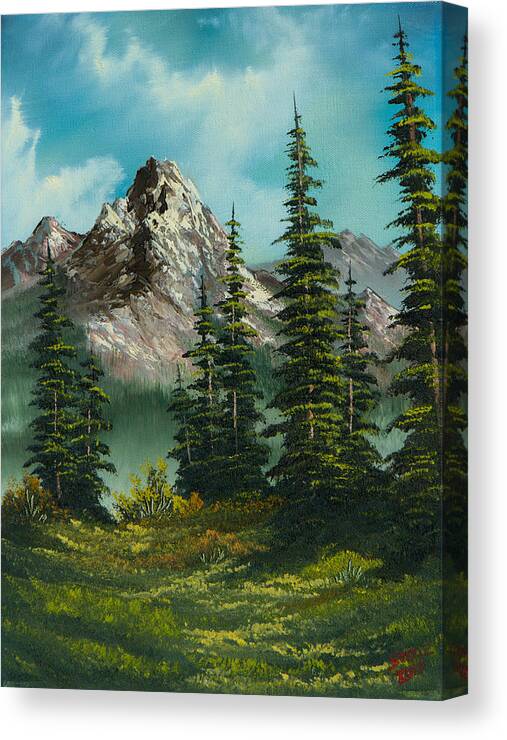 Landscape Canvas Print featuring the painting High Meadow by Chris Steele