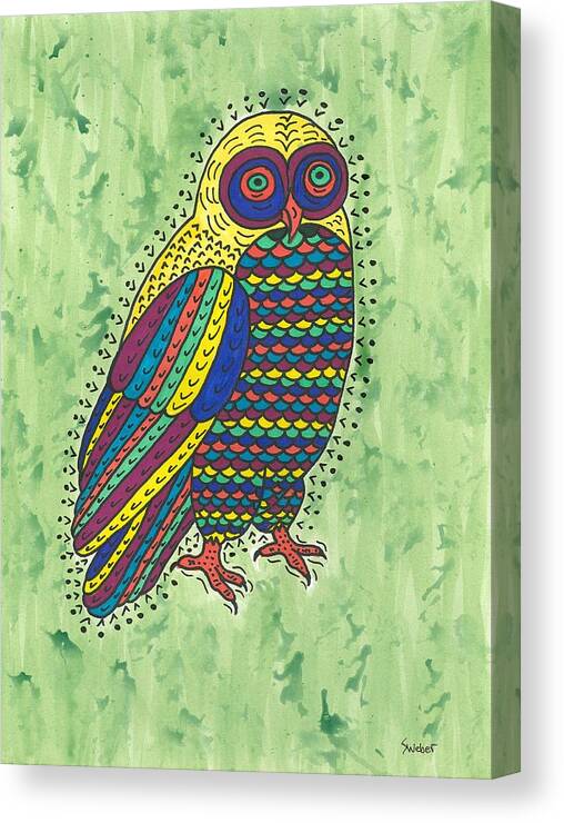 Owl Canvas Print featuring the painting Hoot Owl by Susie Weber