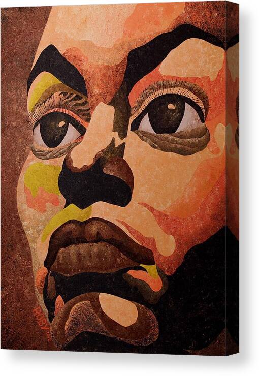 African American Female Face Canvas Print featuring the painting Hope by William Roby