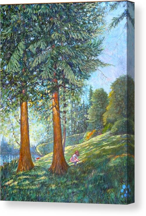 Art Canvas Print featuring the painting In The Shade by Charles Munn