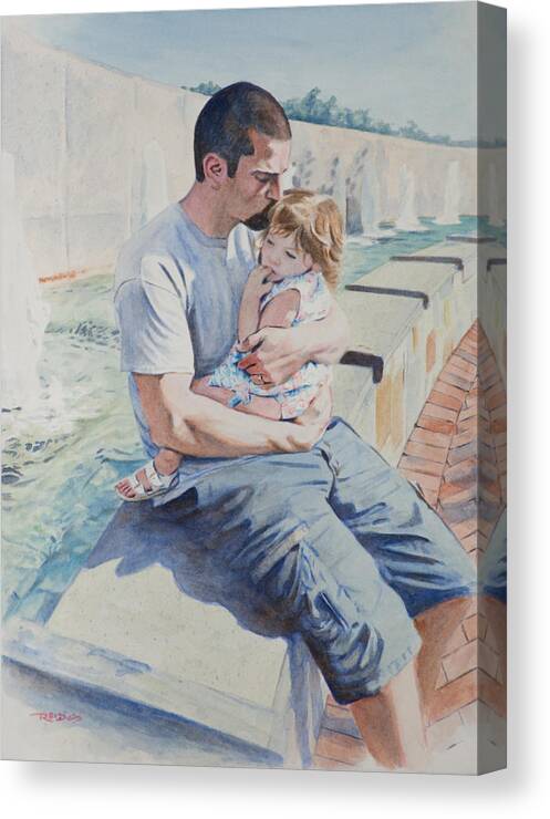 Art Canvas Print featuring the painting Jamie and Frankie by Christopher Reid