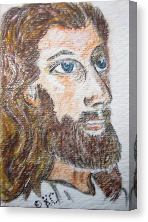 Jesus Canvas Print featuring the painting Jesus Our Saviour by Kathy Marrs Chandler