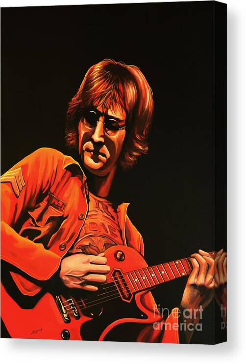 John Lennon Canvas Print featuring the painting John Lennon Painting by Paul Meijering