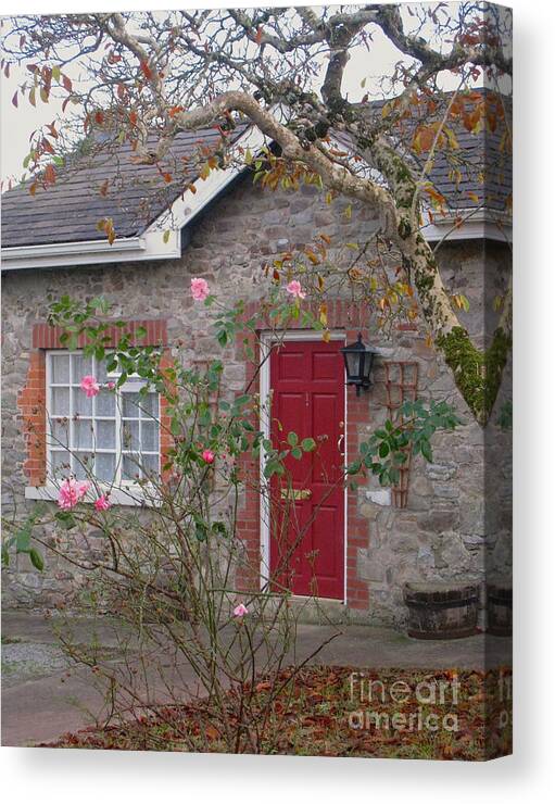 Ireland County Tipperary Cottage Canvas Print featuring the photograph Knocklofty Cottage by Suzanne Oesterling