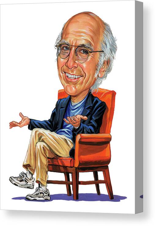 Larry David Canvas Print featuring the painting Larry David by Art 