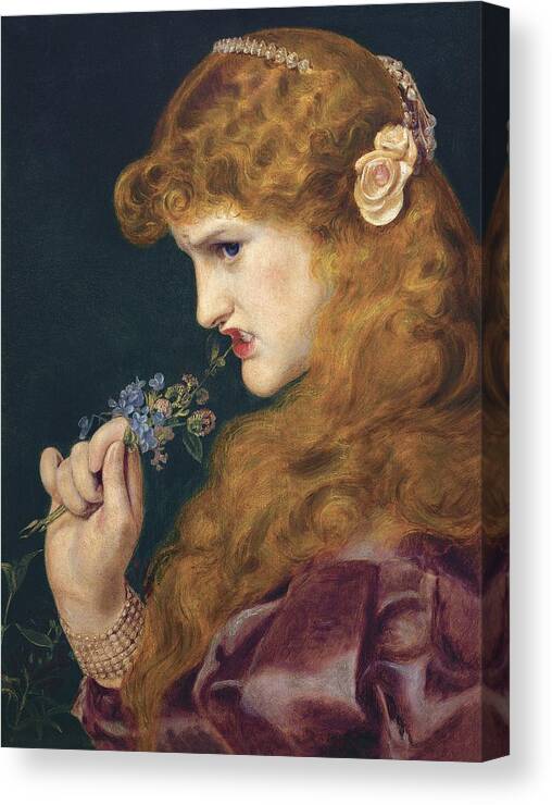 Frederick Sandys Canvas Print featuring the painting Loves Shadow by Frederick Sandys