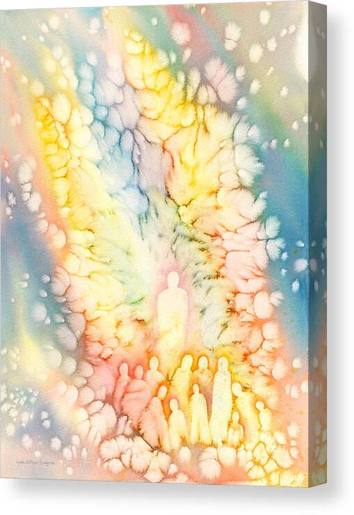 Angels Canvas Print featuring the painting Luminaries by Lynda Hoffman-Snodgrass