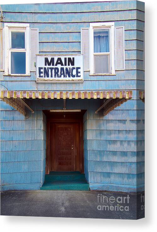 Architecture Canvas Print featuring the photograph Main Entrance by Mary Jane Armstrong