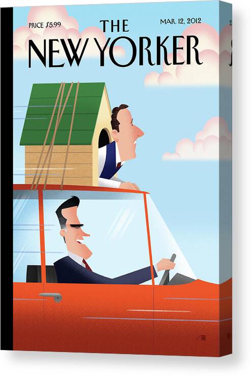 Election Canvas Print featuring the painting State By State by Bob Staake