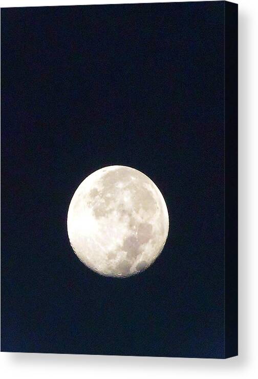 Landscape Photography Canvas Print featuring the photograph Moon 012 by Christopher Mercer
