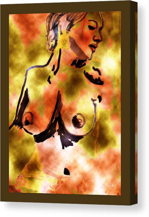 Art Nude Canvas Print featuring the digital art Muse by Herbert French