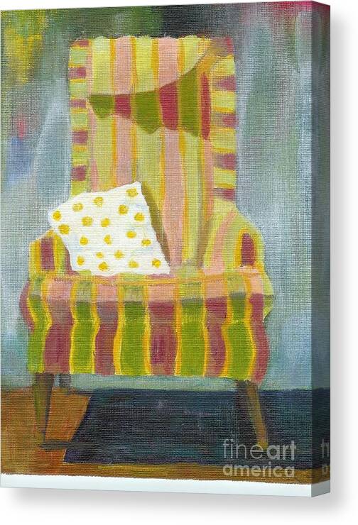 Chair Canvas Print featuring the mixed media My Favorite Chair by Ruth Dailey