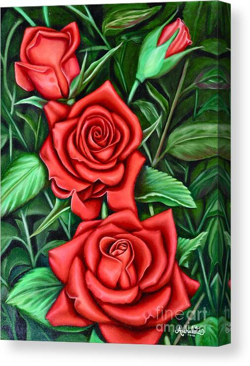 True Love Canvas Print featuring the painting My Valentine by Ruben Archuleta - Art Gallery