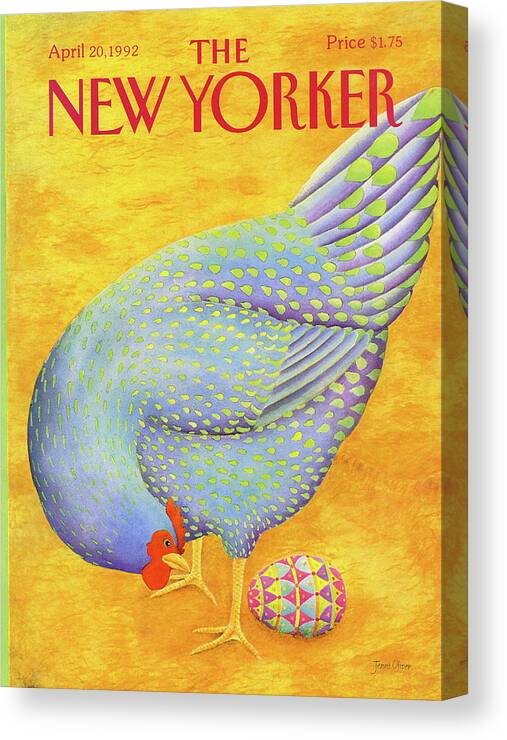 Animals Canvas Print featuring the painting New Yorker April 20th, 1992 by Jenni Oliver