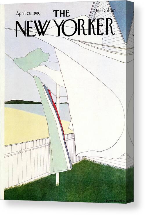 Seasons Canvas Print featuring the painting New Yorker April 28th, 1980 by Gretchen Dow Simpson