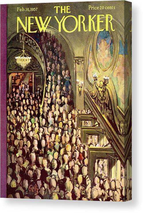Concert Canvas Print featuring the painting New Yorker February 16th, 1957 by Arthur Getz