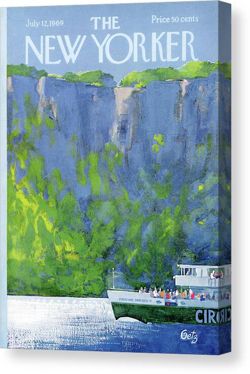 Leisure Canvas Print featuring the painting New Yorker July 12th, 1969 by Arthur Getz