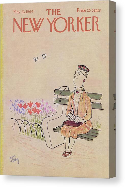 William Steig Wst Canvas Print featuring the painting New Yorker May 23rd, 1964 by William Steig