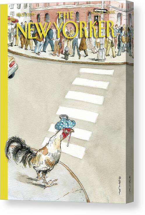 121573 121573 Bbl Barry Blitt Canvas Print featuring the painting Crossing Over by Barry Blitt