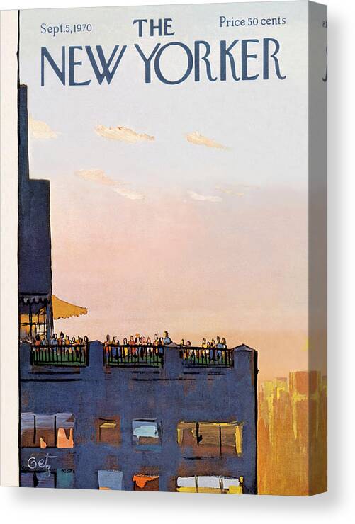 Arthur Getz Agt Canvas Print featuring the painting New Yorker September 5th, 1970 by Arthur Getz