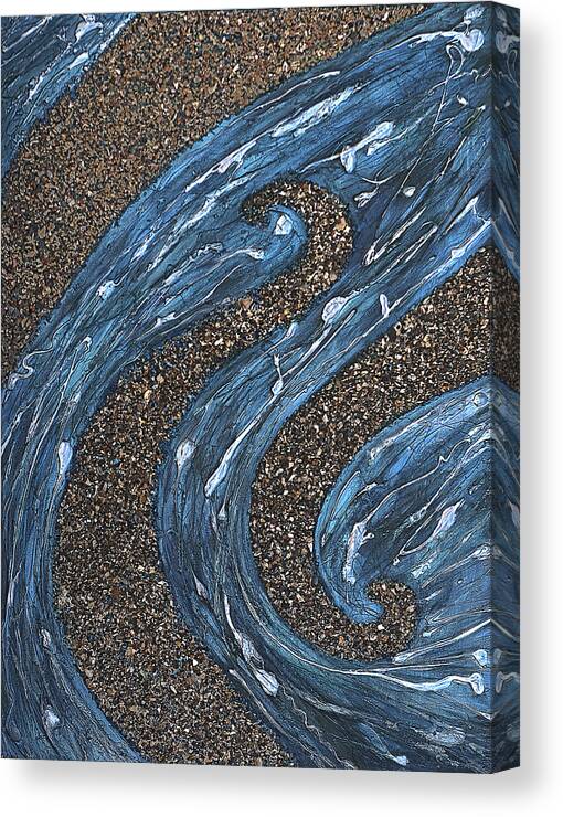 Ocean Canvas Print featuring the painting Ocean Dance by Shabnam Nassir