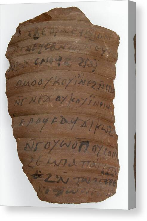 Ostracon Canvas Print featuring the photograph Ostrakon With Medical Recipes, C. 600 by Metropolitan Museum of Art