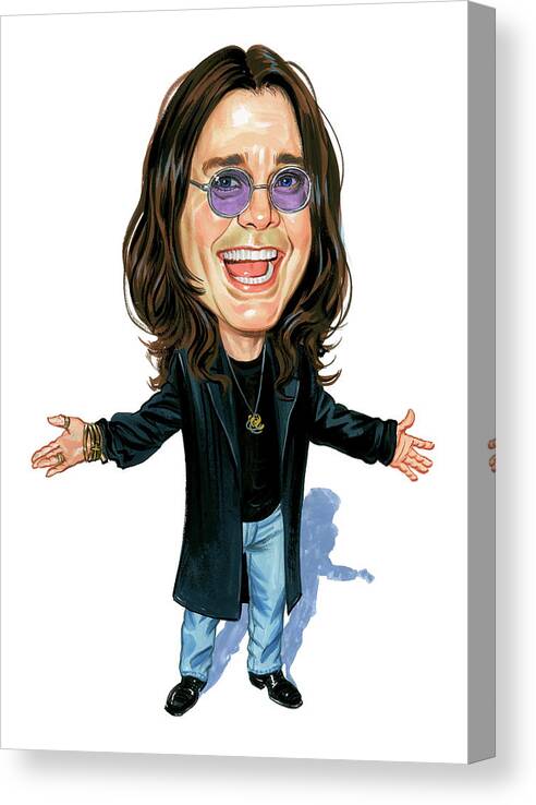 Ozzy Osbourne Canvas Print featuring the painting Ozzy Osbourne by Art 