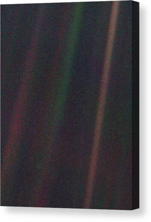 Pale Blue Dot Canvas Print featuring the photograph Pale Blue Dot by Nasa/science Photo Library
