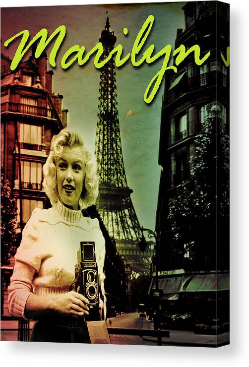 Marilyn Monroe Canvas Print featuring the photograph Photographer Marilyn by Greg Sharpe