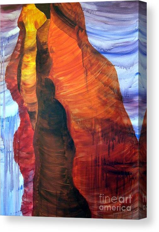  Canvas Print featuring the painting Pinnacle by Lynellen Nielsen