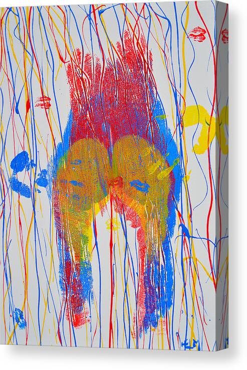 Nude Paintings Paintings Canvas Print featuring the painting Posterior Asspects by Mayhem Mediums
