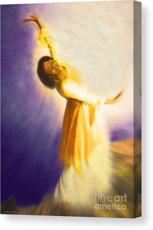 Prophetic Canvas Print featuring the painting Pressing Into Glory by Constance Woods