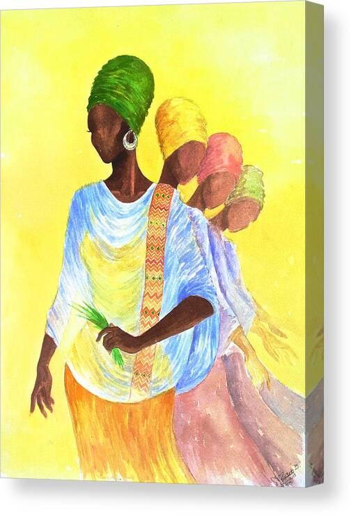Mahlet Canvas Print featuring the painting Reflection by Mahlet