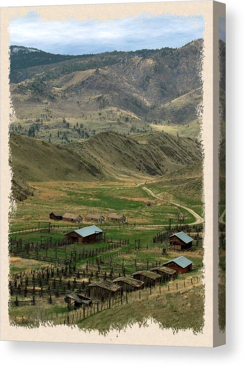 Corrals Canvas Print featuring the photograph Remount Depot - 1 by Kae Cheatham