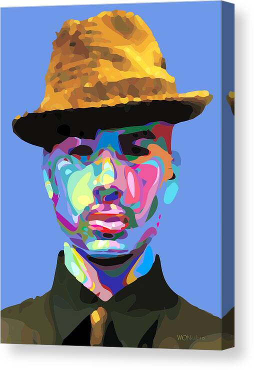 Portraits Canvas Print featuring the digital art Renaldo by Walter Neal